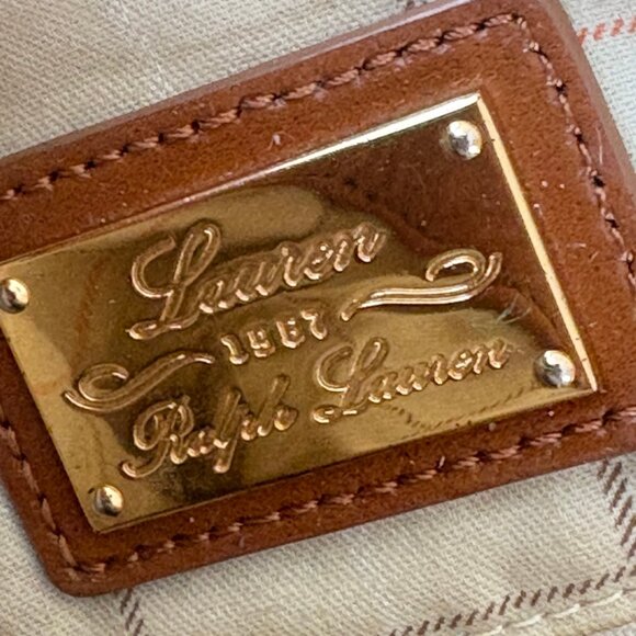 Ralph Lauren Logo Embossed Leather Tote - Picture 7 of 16